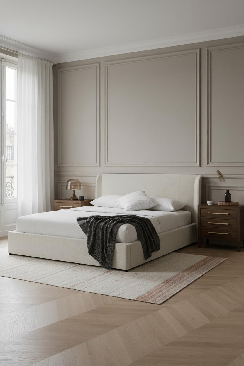 French Inspired Bedroom Boiserie Parisian