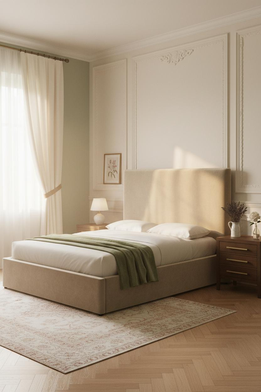 French Provincial Bedroom Sage Cream Morning