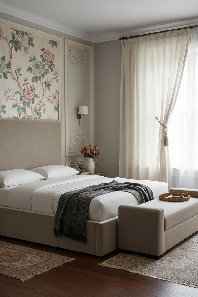 Grand Millennial Bedroom Chinoiserie Coastal Grandma