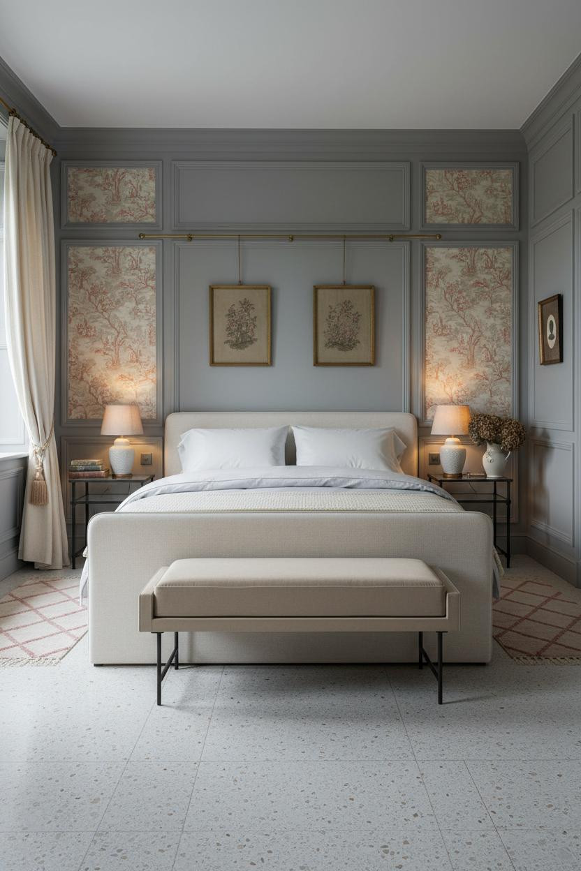 Grand Millennial Bedroom Coastal Grandma Paneling