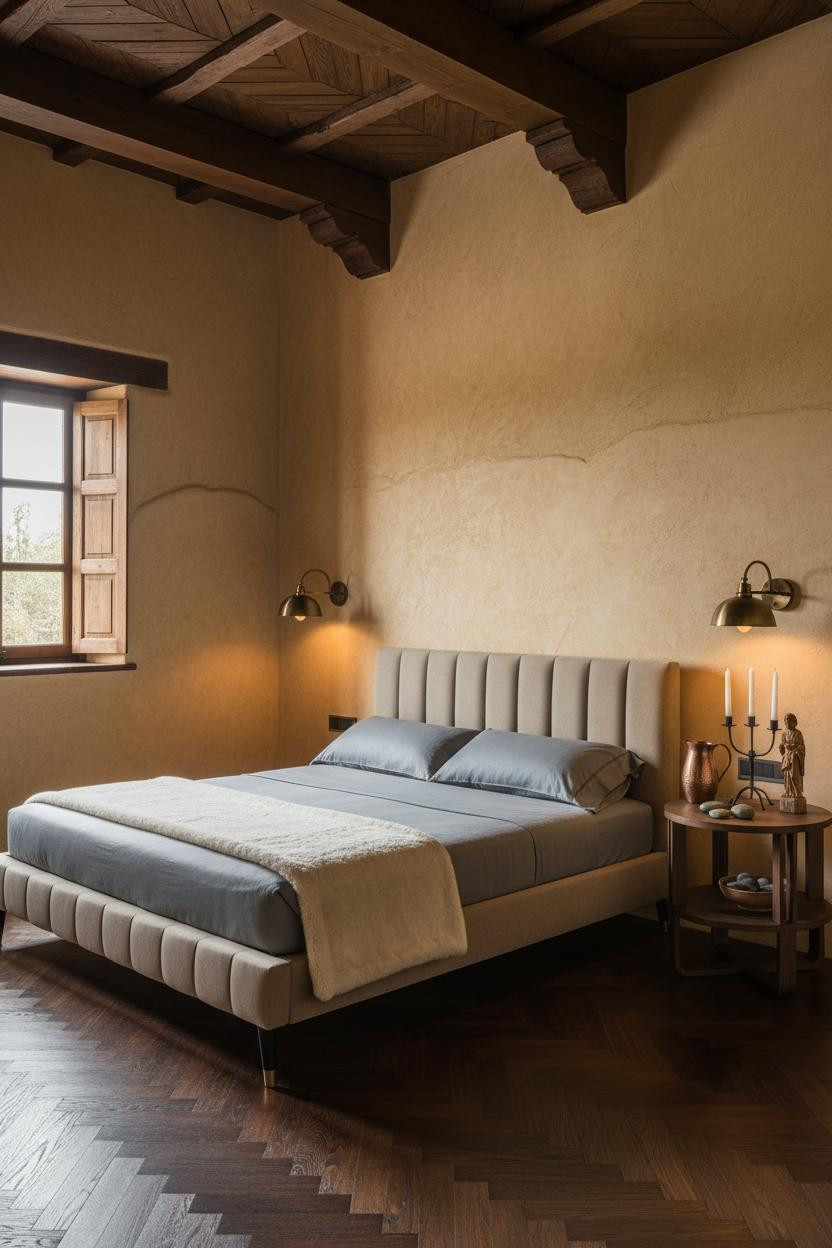 Hacienda Bedroom Spanish Revival Adobe Corbels