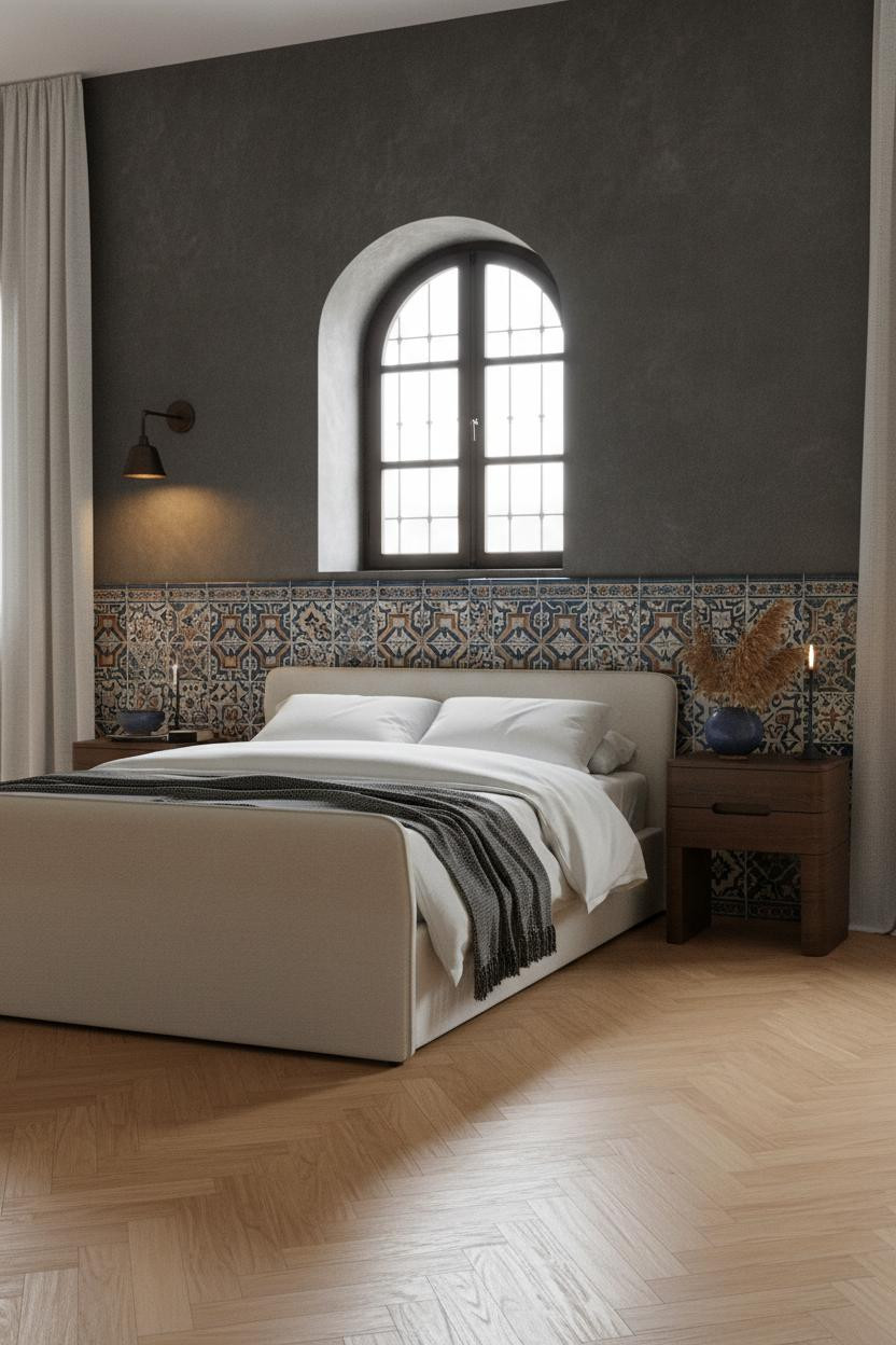 Hacienda Bedroom Talavera Tile Spanish Colonial