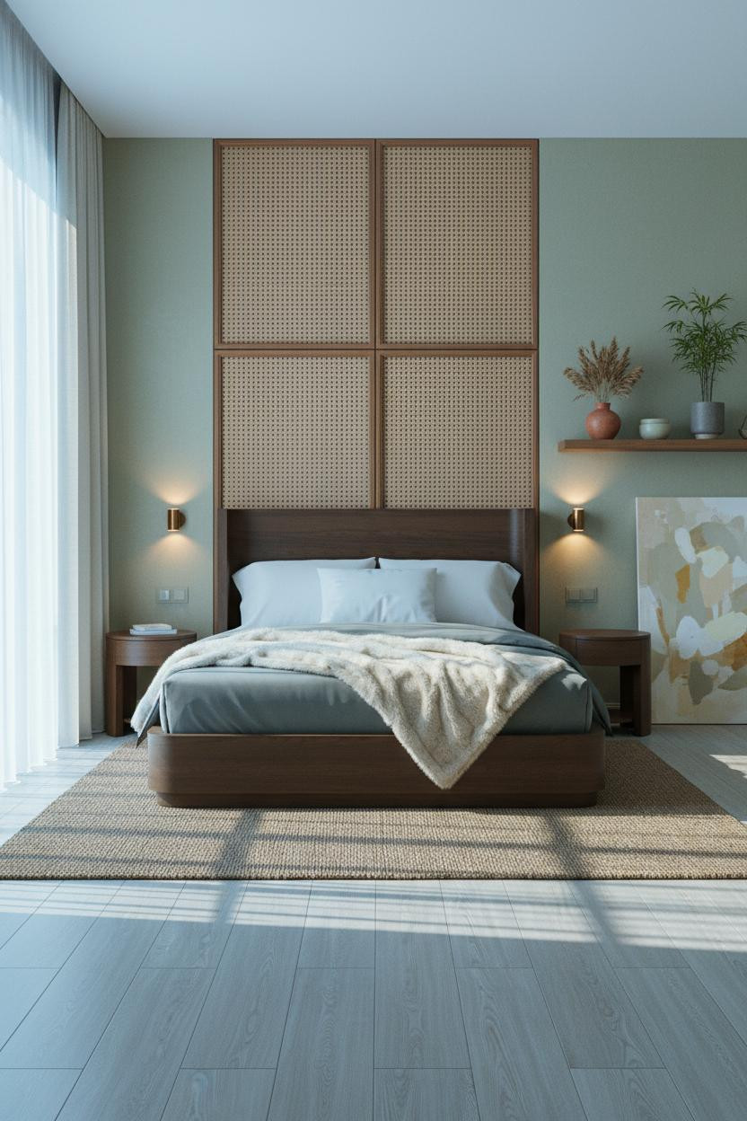 Indochine Bedroom Rattan Divider Balinese