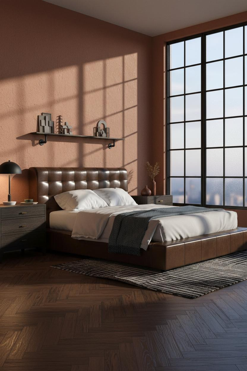 Industrial Loft Bedroom Factory Window