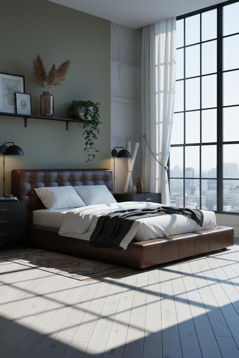 Industrial Loft Bedroom Steel Windows