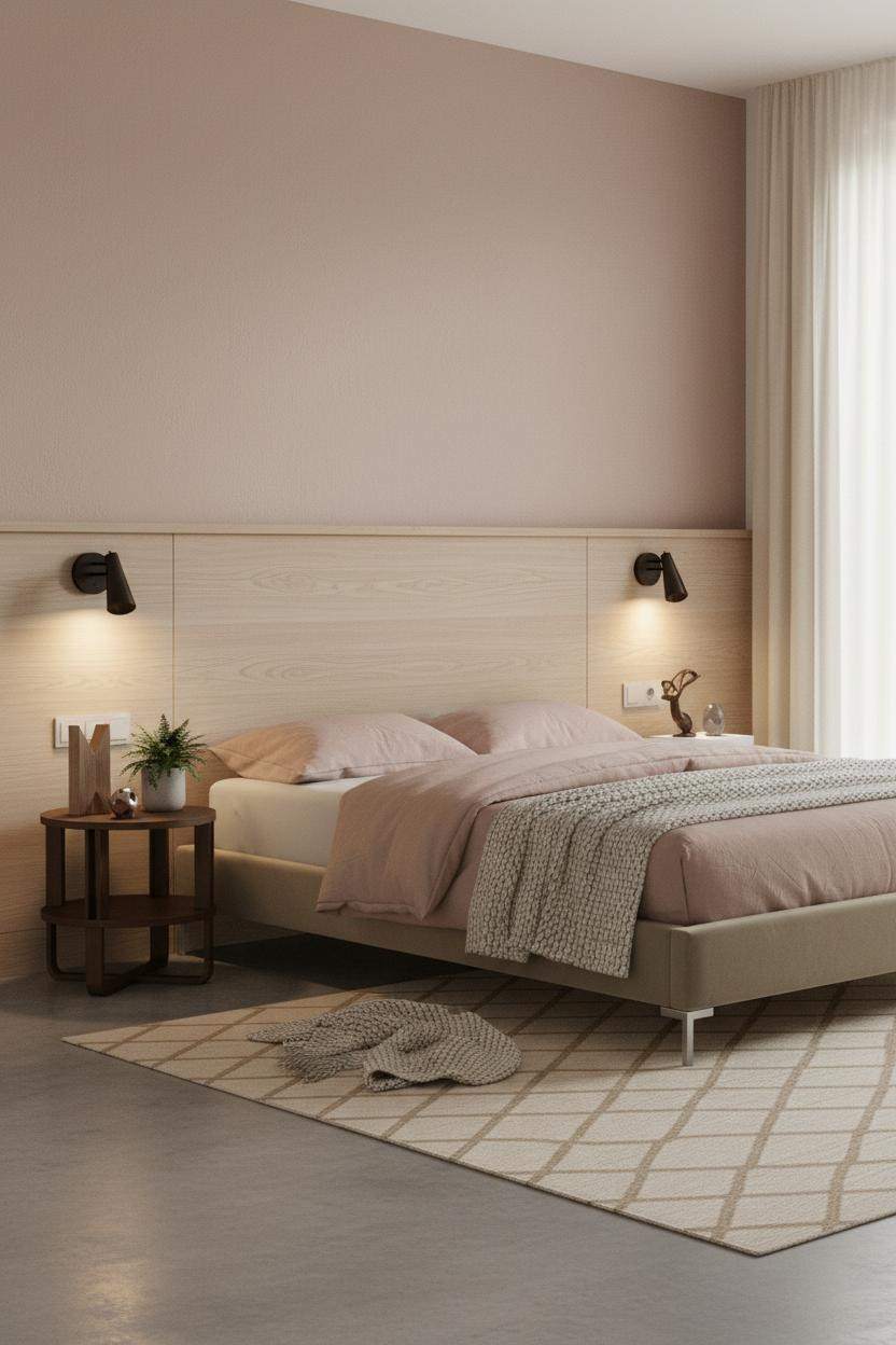 Japandi Bedroom Design Nordic Minimal Wainscoting