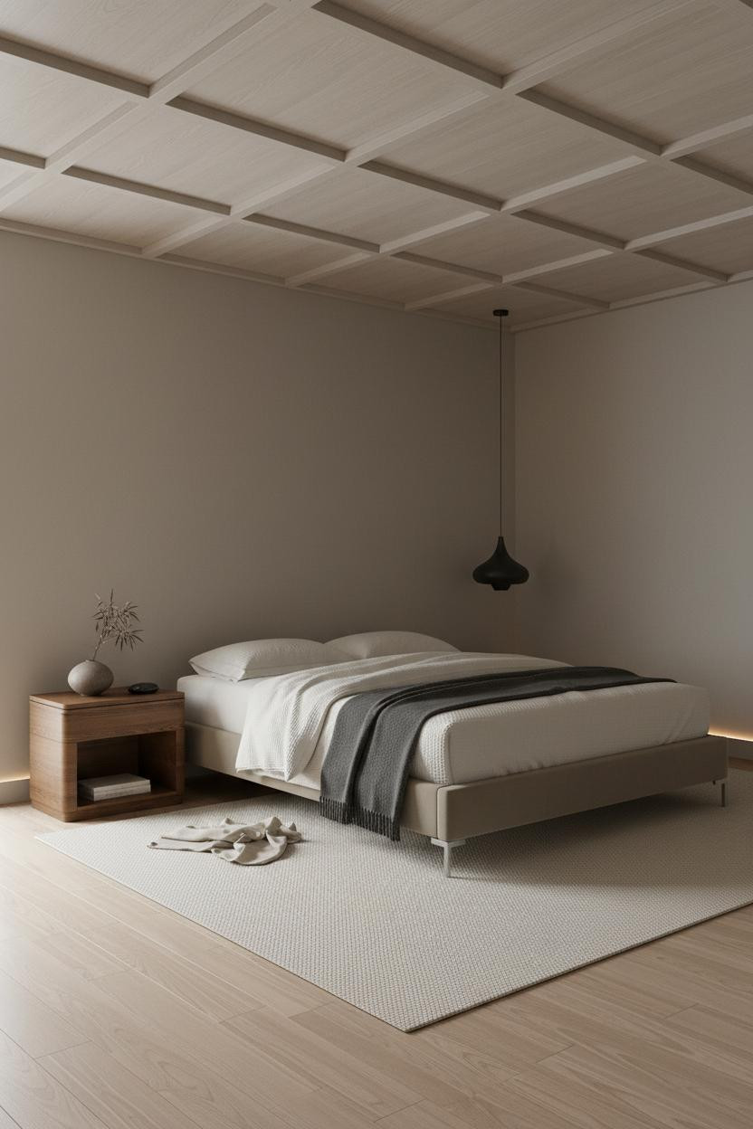 Japanese Bedroom Minimalist Platform Bed