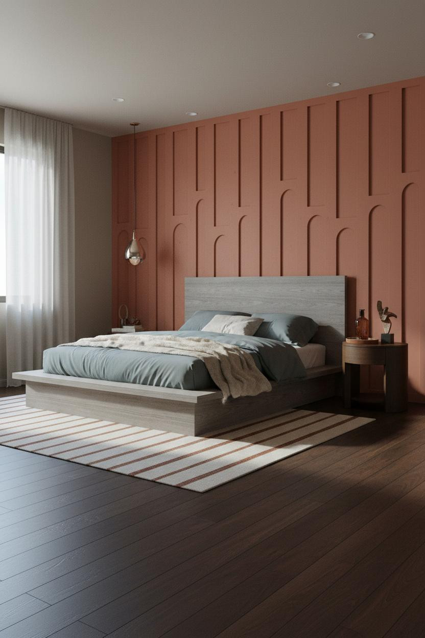 MCM Bedroom Terracotta Mid Century