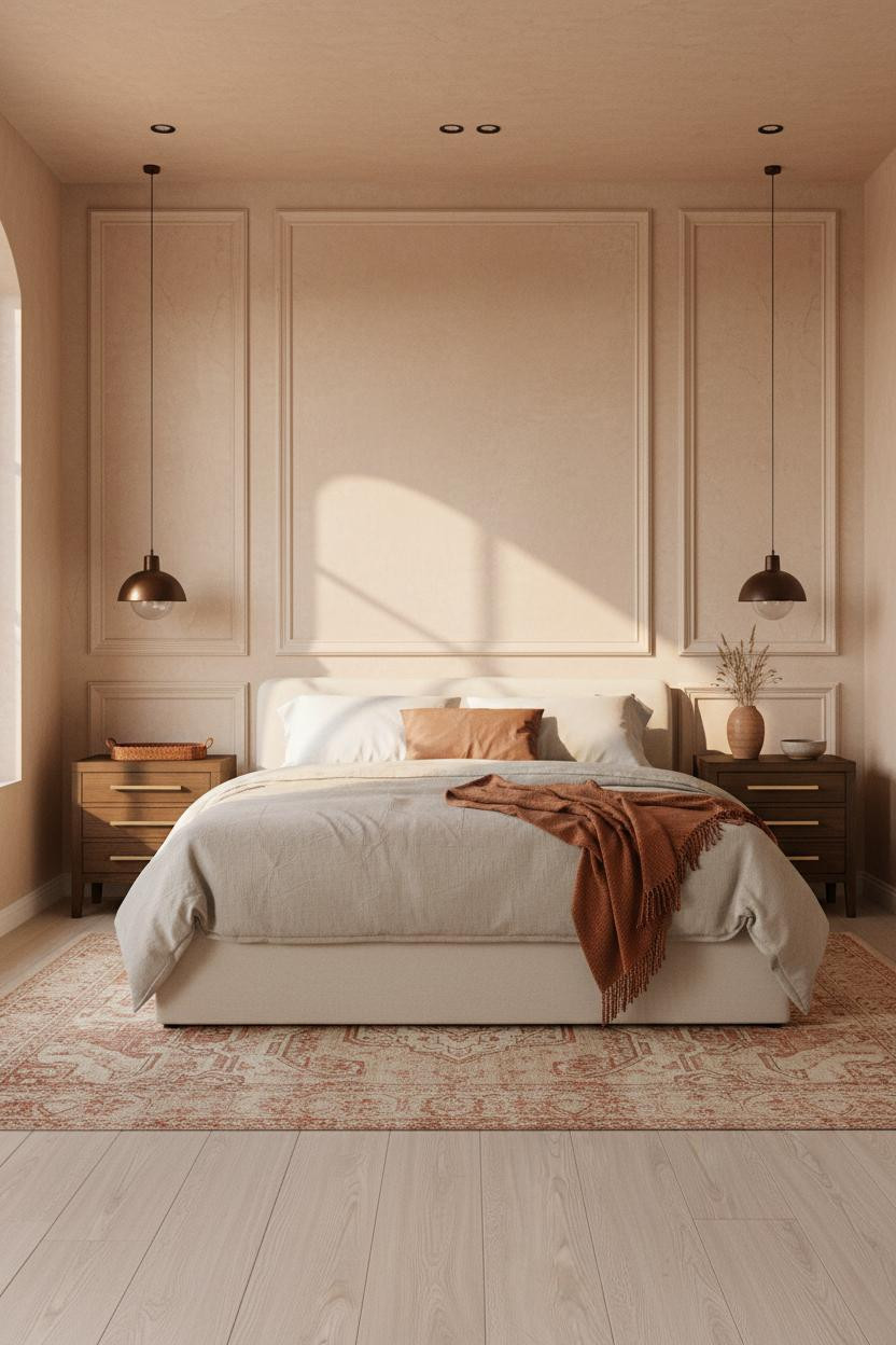 Mediterranean Bedroom Spanish Modern Plaster Walls