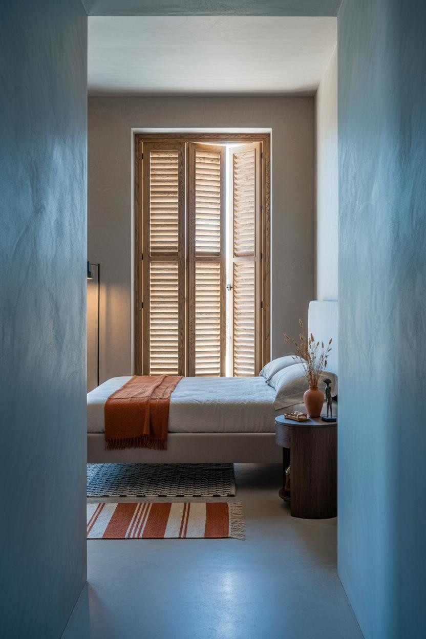 Mediterranean Bedroom Spanish Shutters Coastal