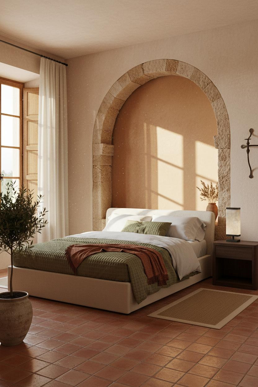 Mediterranean Bedroom Spanish Villa Design
