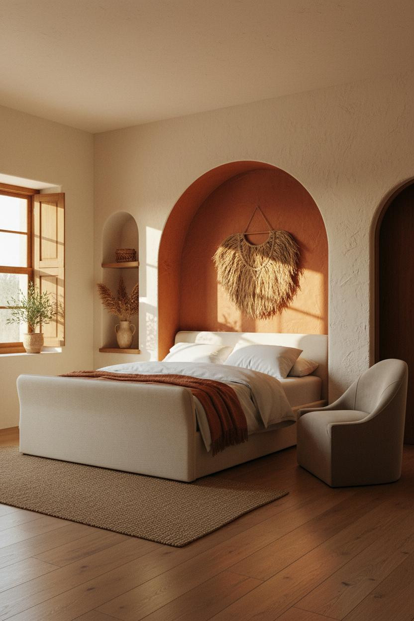 Mediterranean Bedroom Terracotta Alcove Spanish