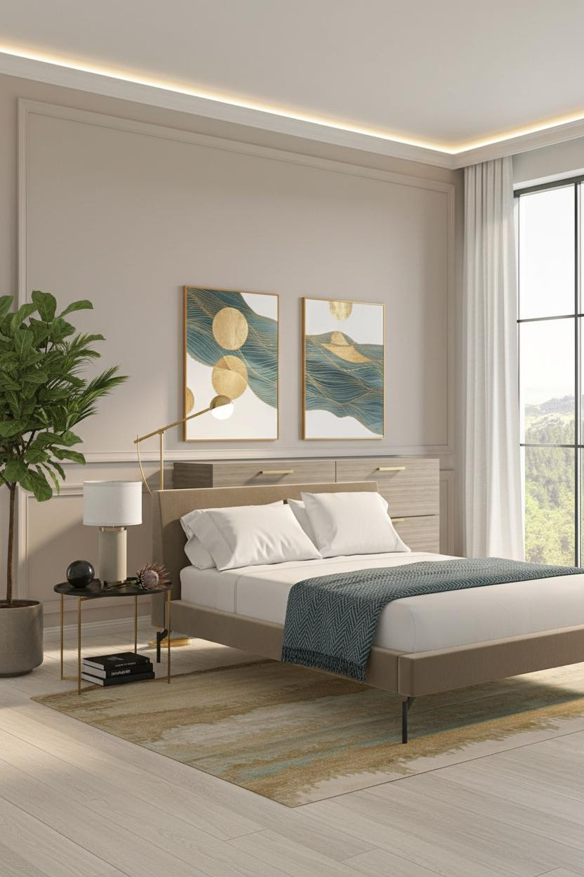 Minimal Luxury Bedroom Modern Master Design
