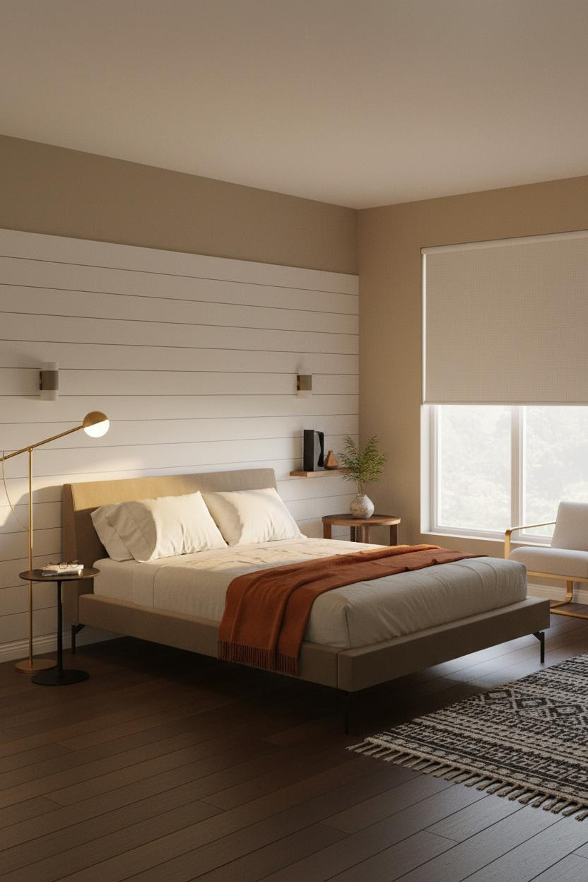 Minimalist Bedroom Japandi Shiplap Design