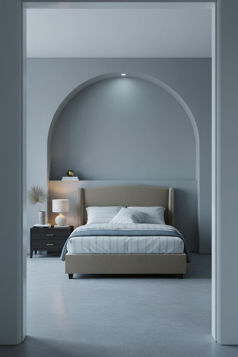 Minimalist Bedroom Nordic Stone Grey