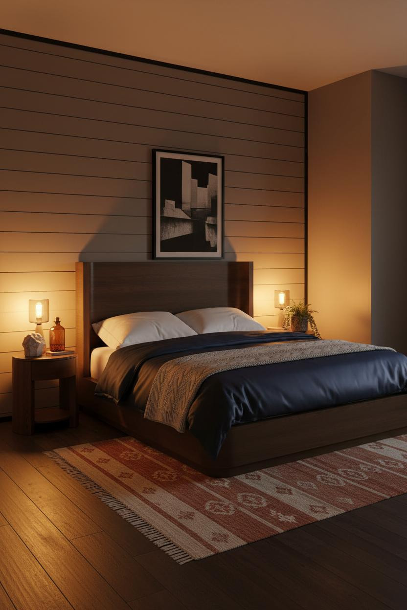 Modern Eclectic Bedroom Shiplap Vintage