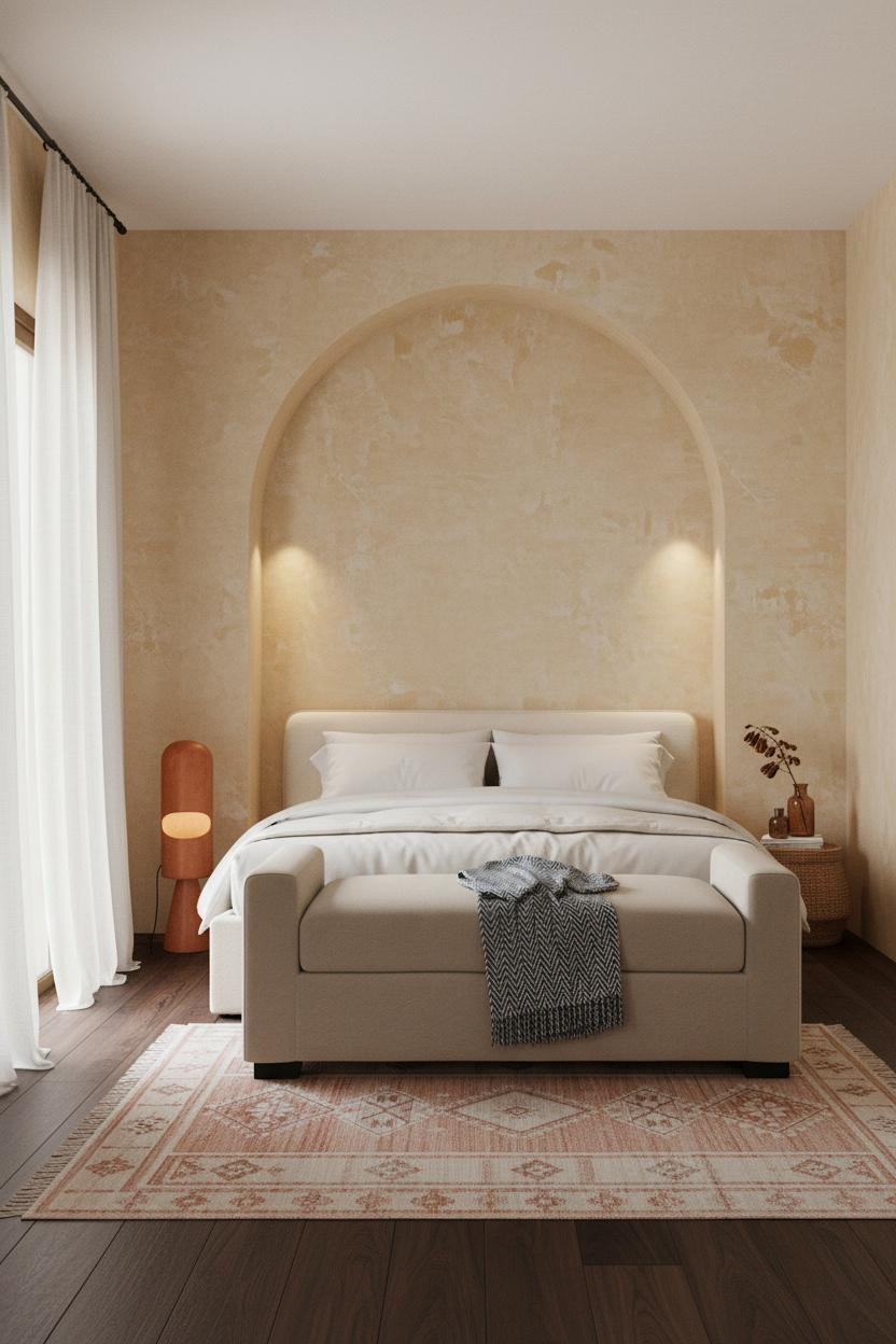 Modern Farmhouse Master Bedroom Alcove