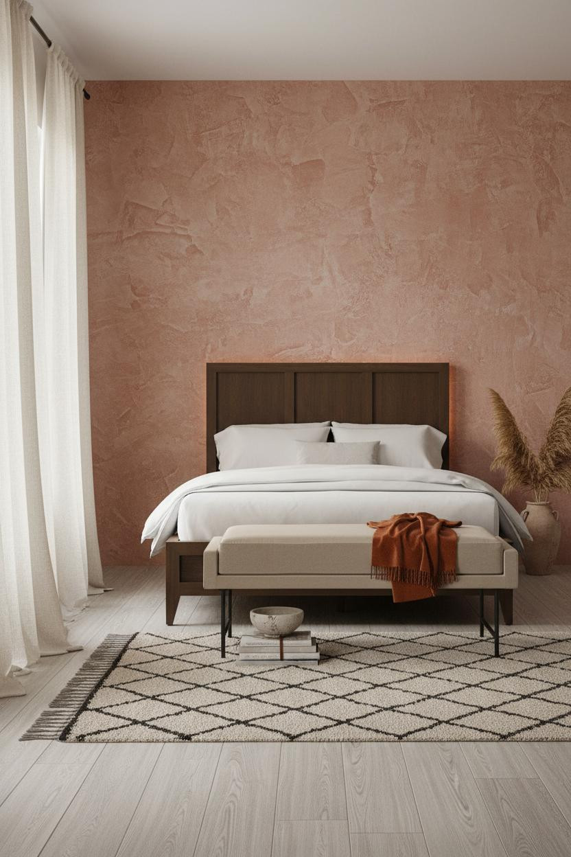 Modern Farmhouse Master Bedroom Dusty Rose