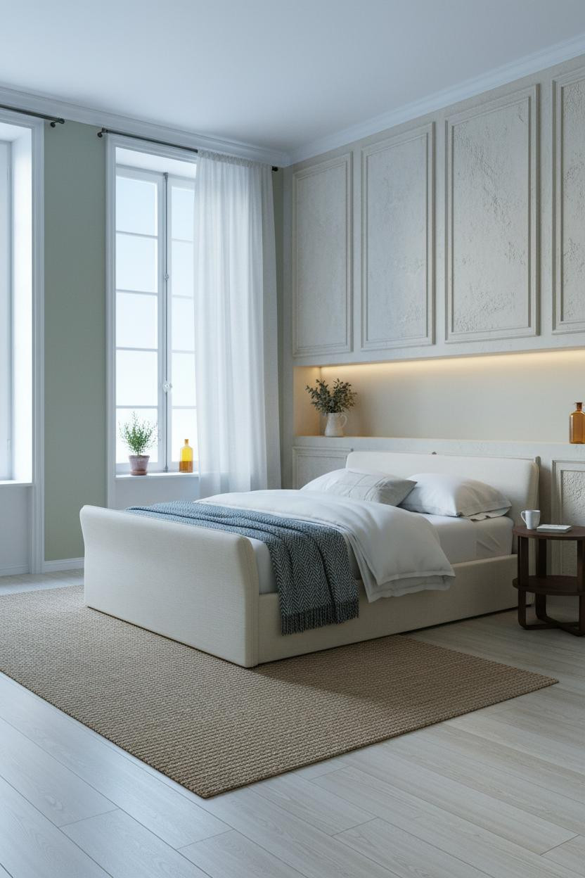 Modern French Country Bedroom Gallery Wall
