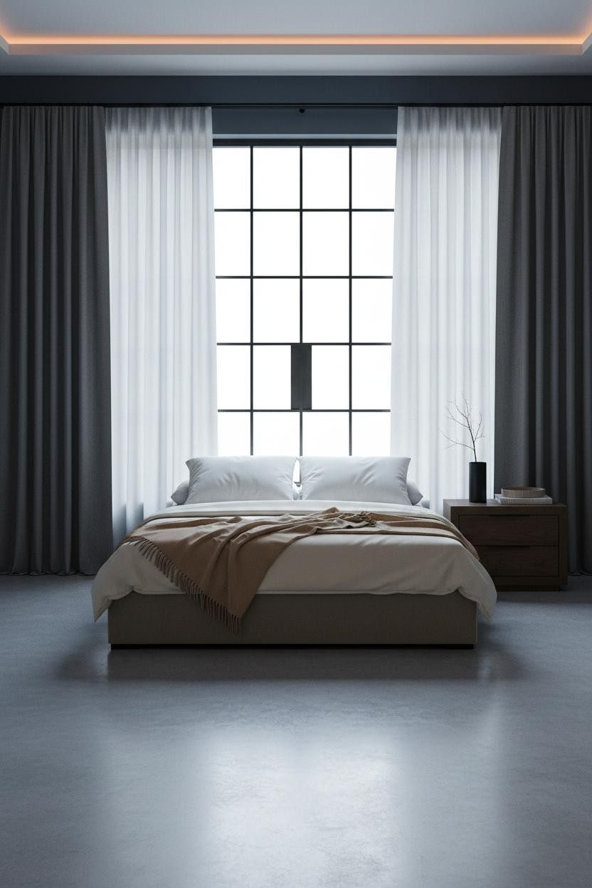Modern Minimalist Bedroom Crittall Window
