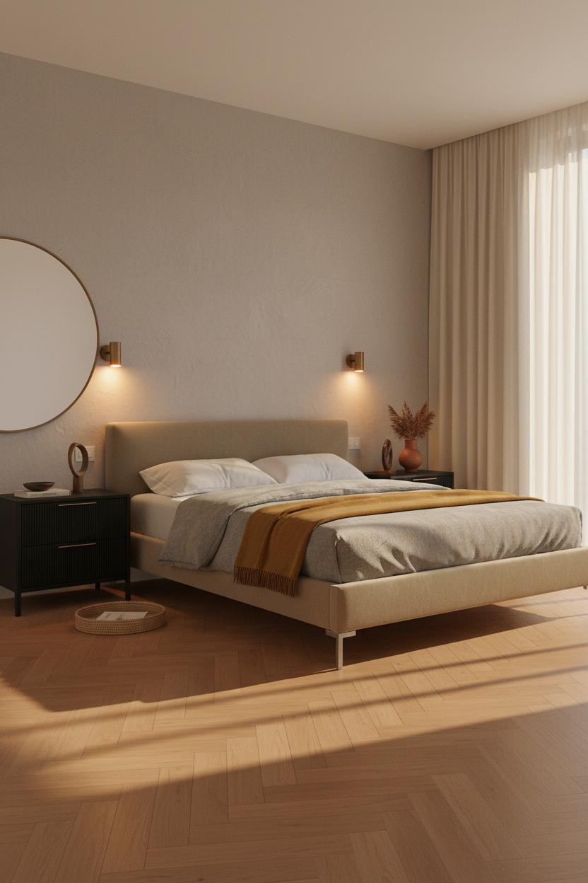 Modern Minimalist Bedroom Platform Bed