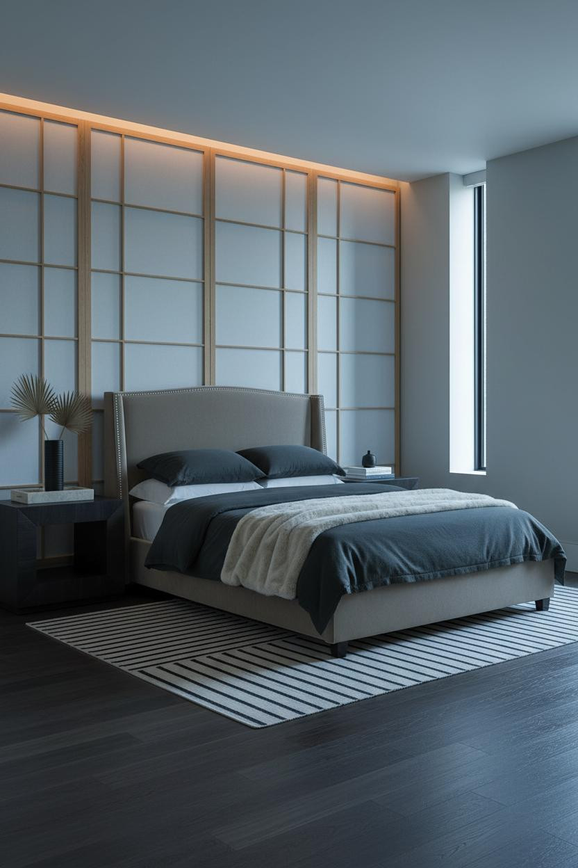 Modern Minimalist Bedroom Shoji Screen