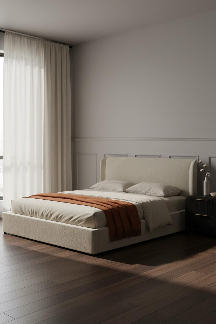 Modern Minimalist Bedroom Wainscoting Design