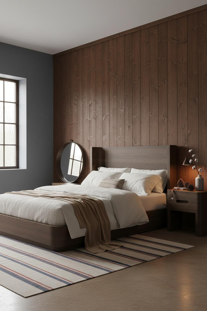 Moody Western Bedroom Board Batten Concrete