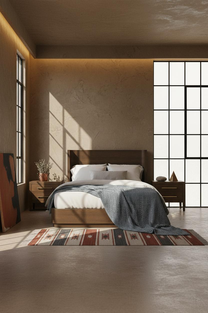 Moody Western Bedroom Dark Gothic Iron Window