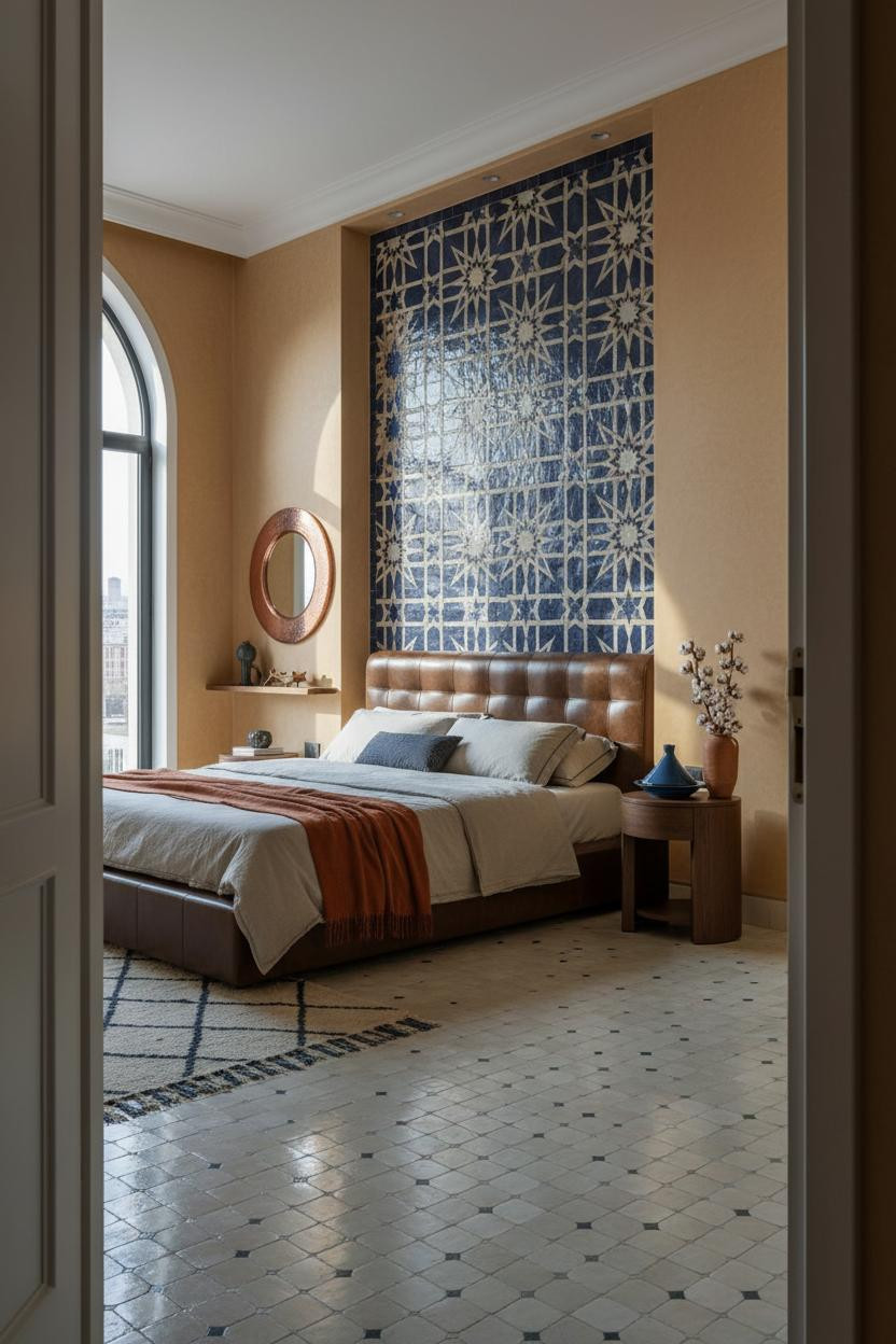 Moroccan Bedroom Zellige Tile Alcove