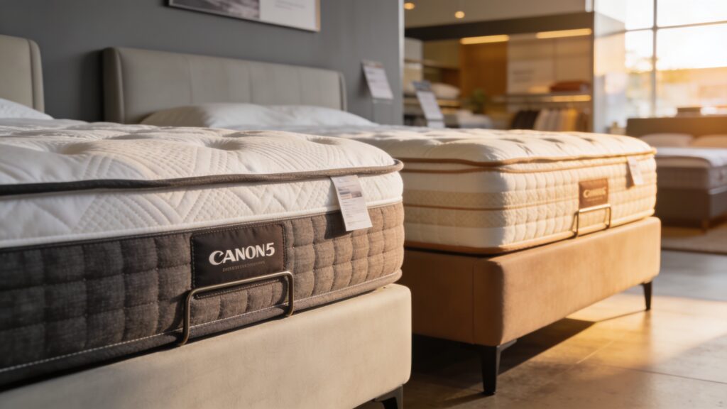 Nectar vs. Purple 2026: Memory Foam vs. Purple Grid (MattressNut Sleep Lab editorial photo)