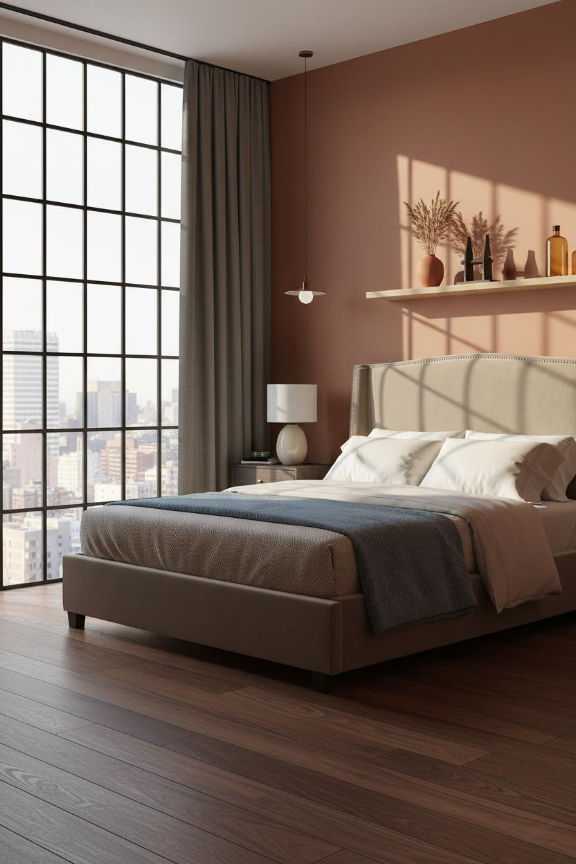 Parisian Bedroom Crittall Windows Golden Light