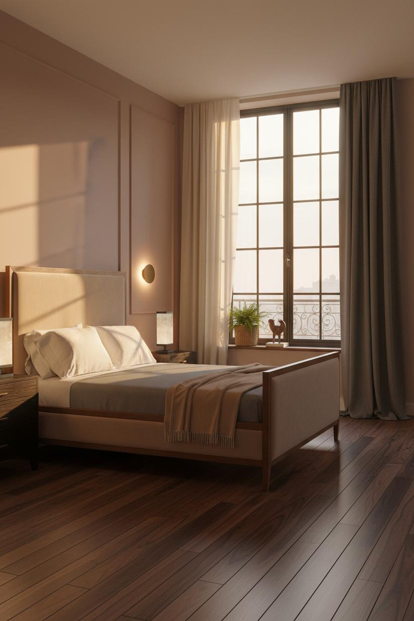 Parisian Bedroom French Apartment Golden Light