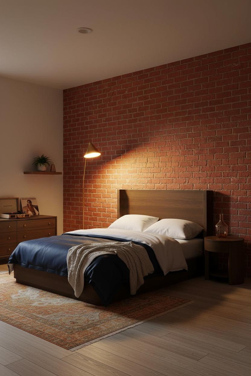 Retro Bedroom 70s Aesthetic Brass Lamp