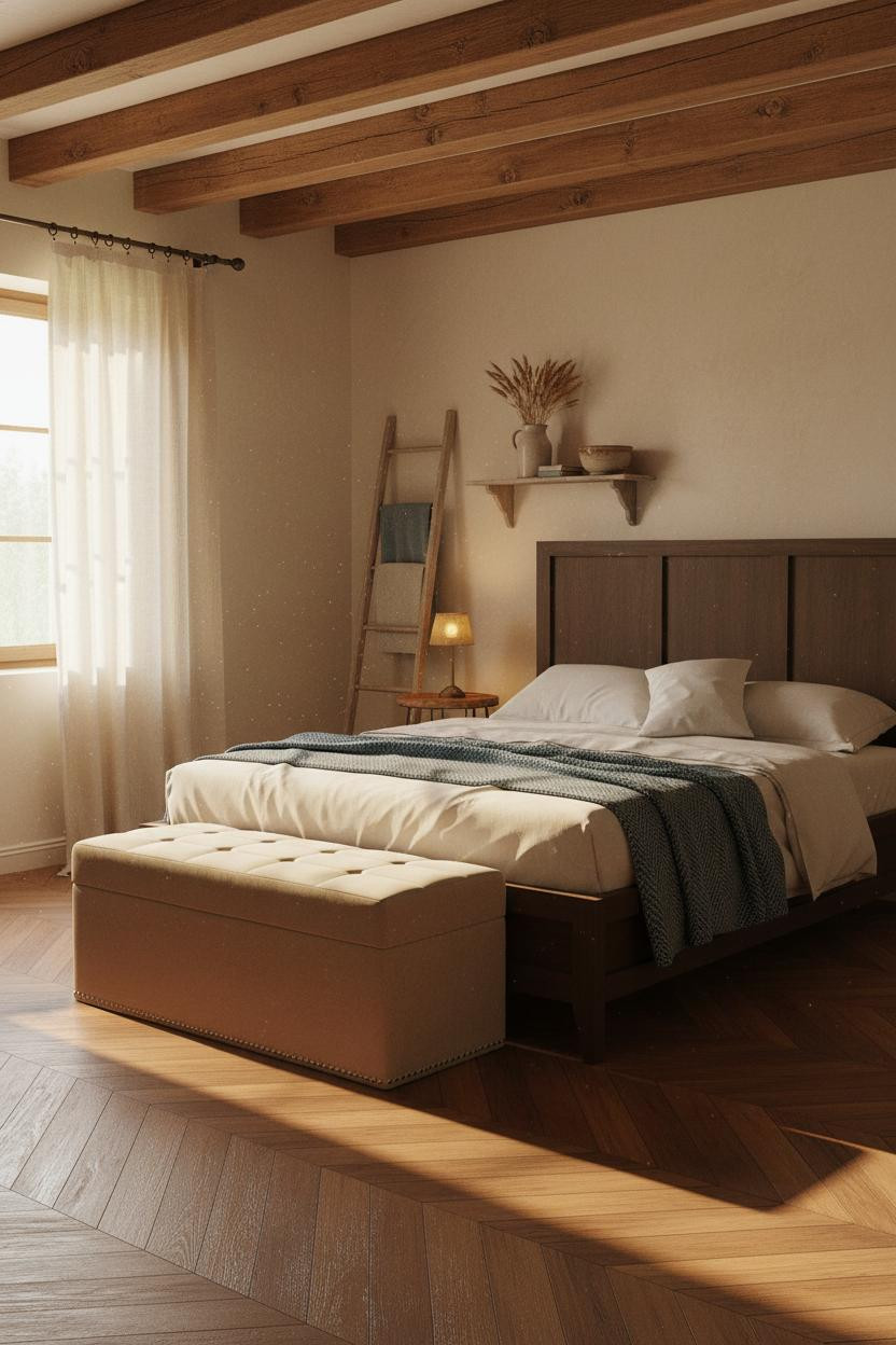 Rustic Bedroom Farmhouse Exposed Beams