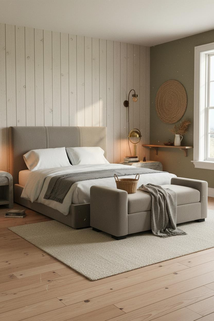 Rustic Bedroom Shiplap Farmhouse Design