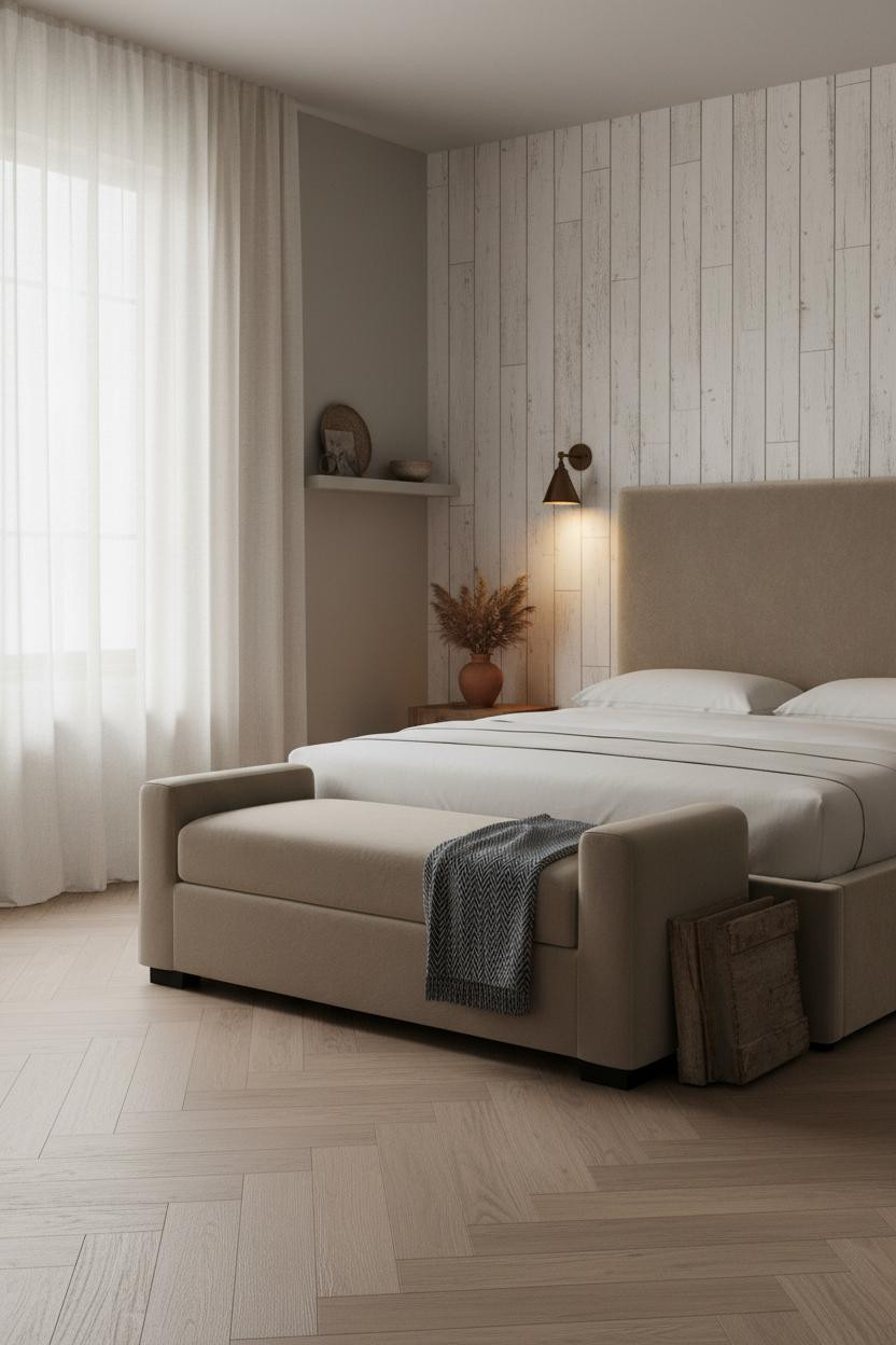 Rustic Chic Bedroom Farmhouse Shiplap