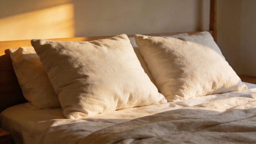 Saatva Pillow Reviews 2026: Latex Pillow, Down Pillow & Silk Pillow Tested (MattressNut Sleep Lab editorial photo)