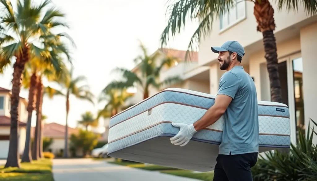 White-glove mattress delivery in San Diego coastal neighborhood