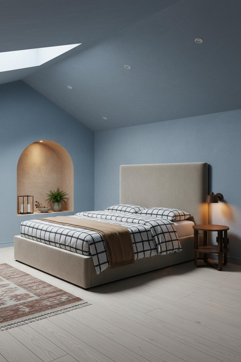 Sage Green Farmhouse Attic Bedroom Niche