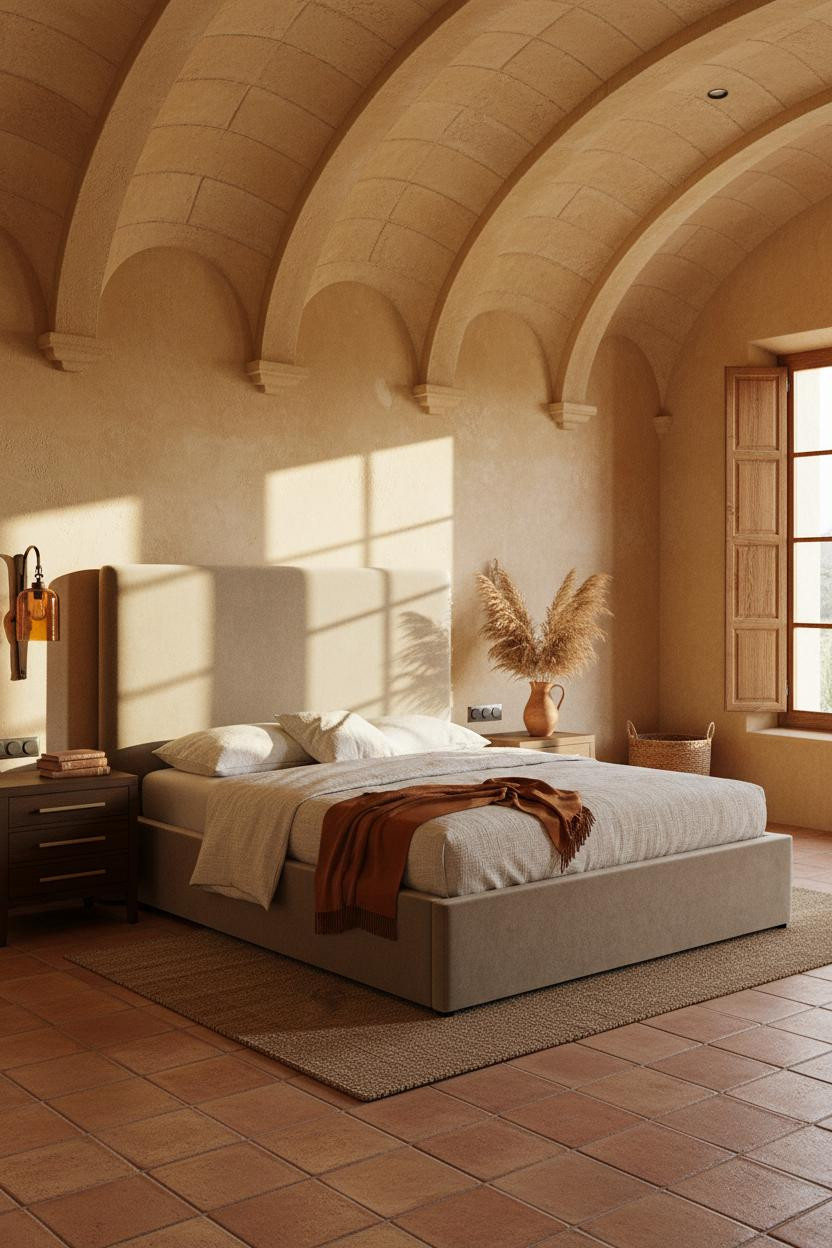 Spanish Mediterranean Bedroom Design