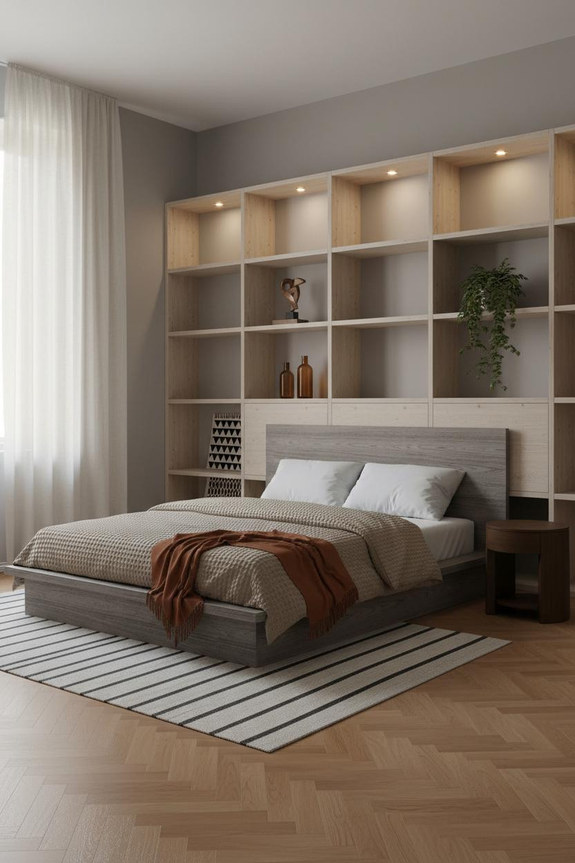 Stockholm Bedroom Birch Shelving Nordic