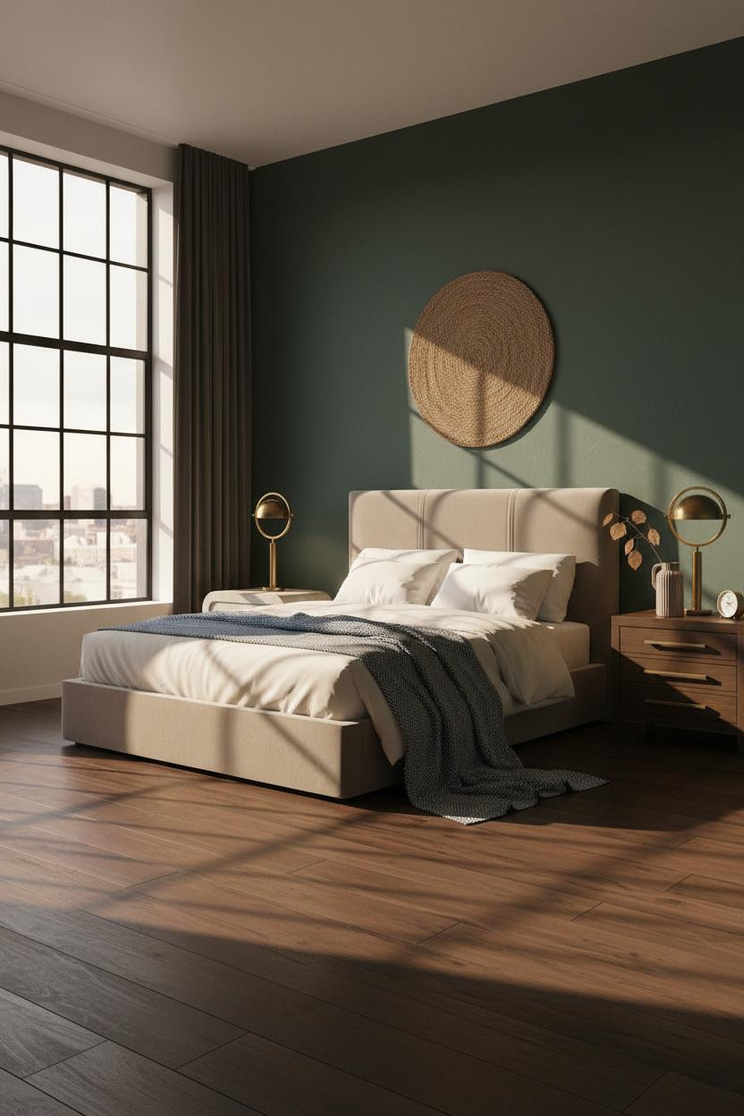 Stockholm Bedroom Forest Green Crittall Window