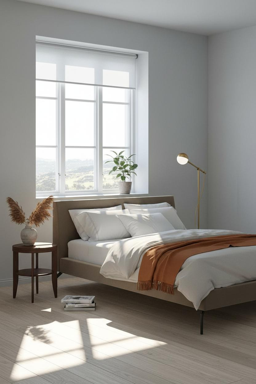 Stockholm Bedroom Japandi Morning Light