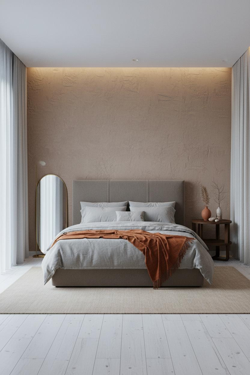 Stockholm Bedroom Plaster Accent Wall