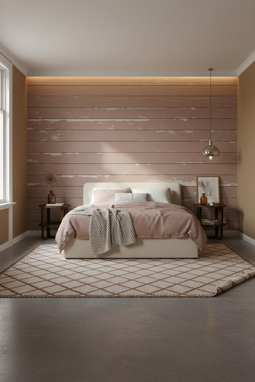 Vintage Bedroom Victorian Shiplap Warm Lighting