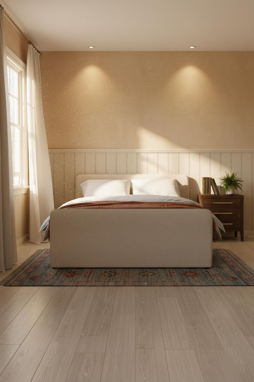 Vintage Bedroom Wainscoting Cottagecore Design