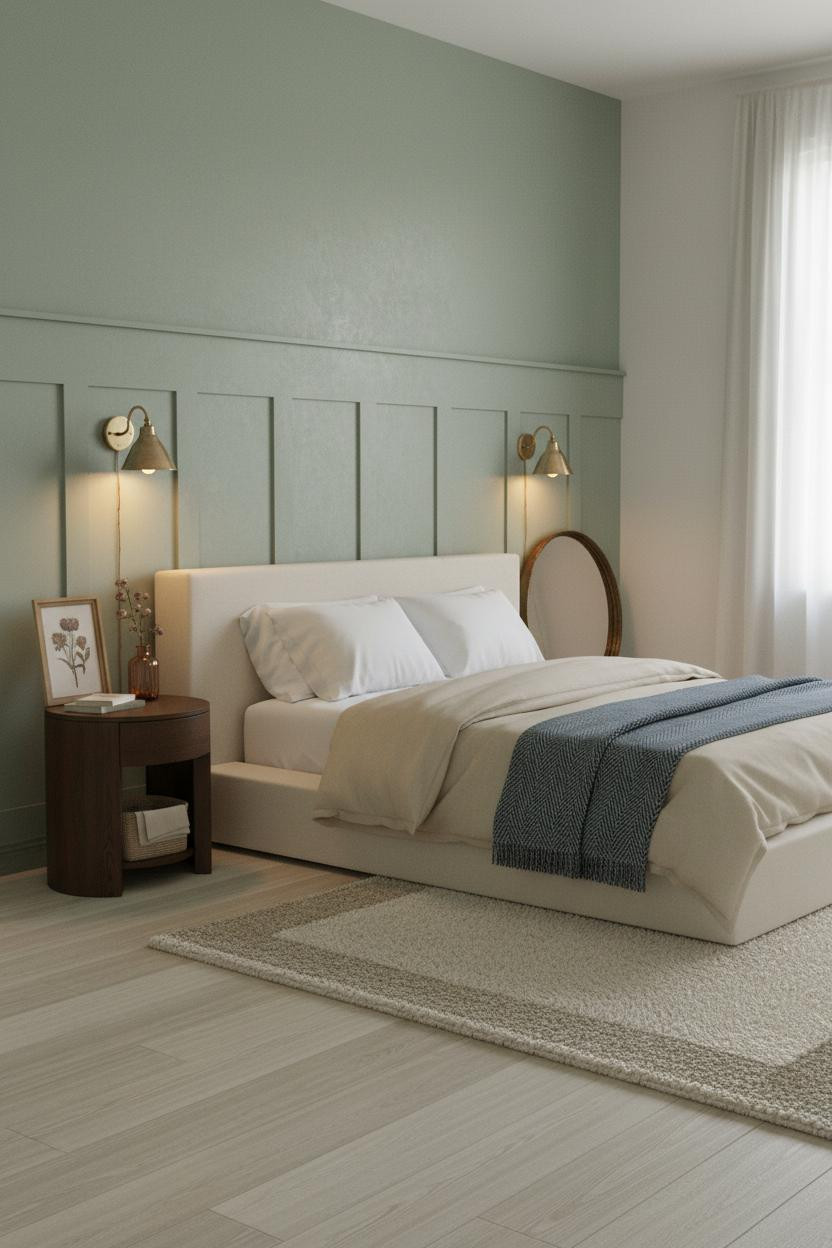 Vintage Cottagecore Bedroom Grandmacore Sage Walls