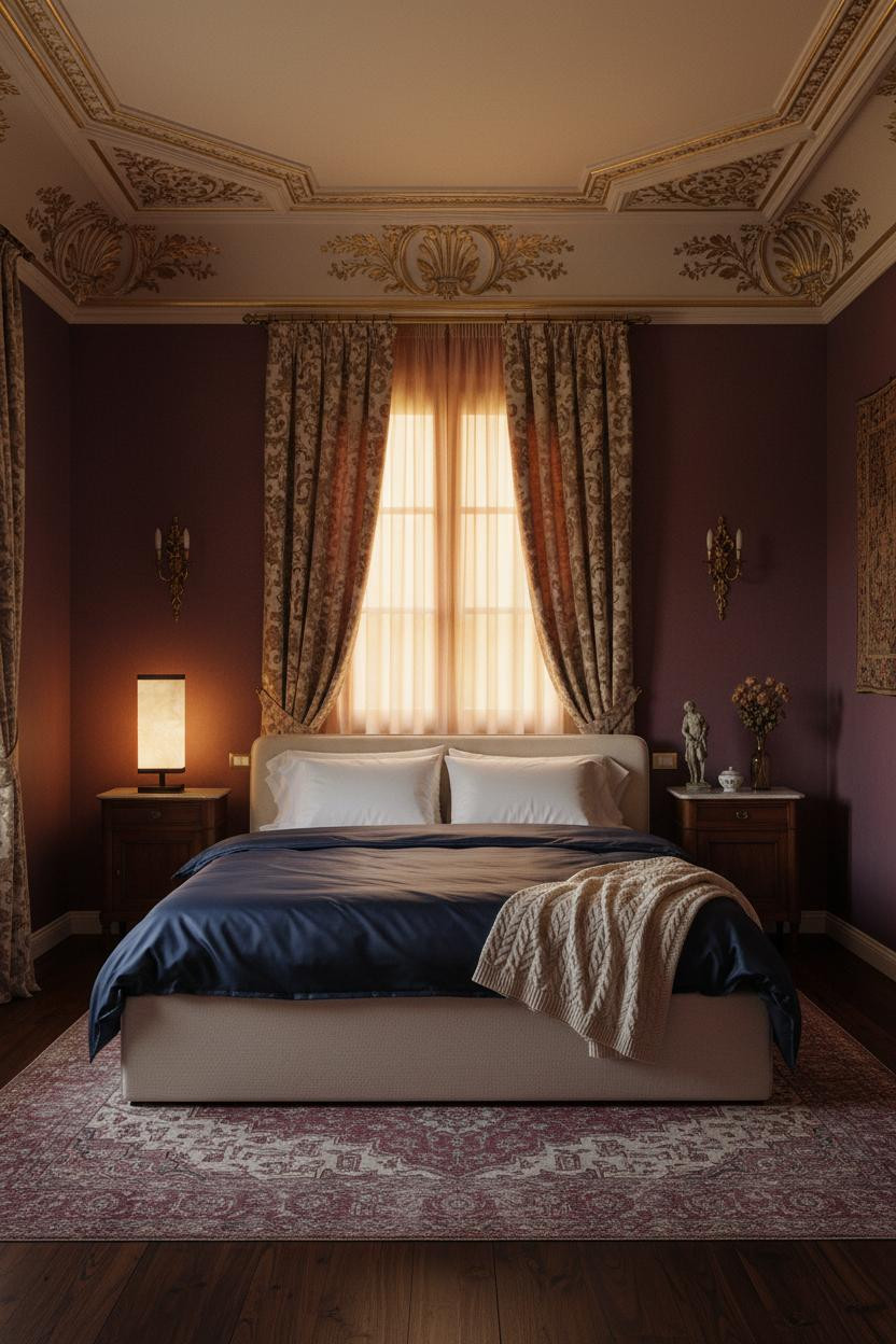 Vintage Princess Bedroom Gilded Molding Tuscan