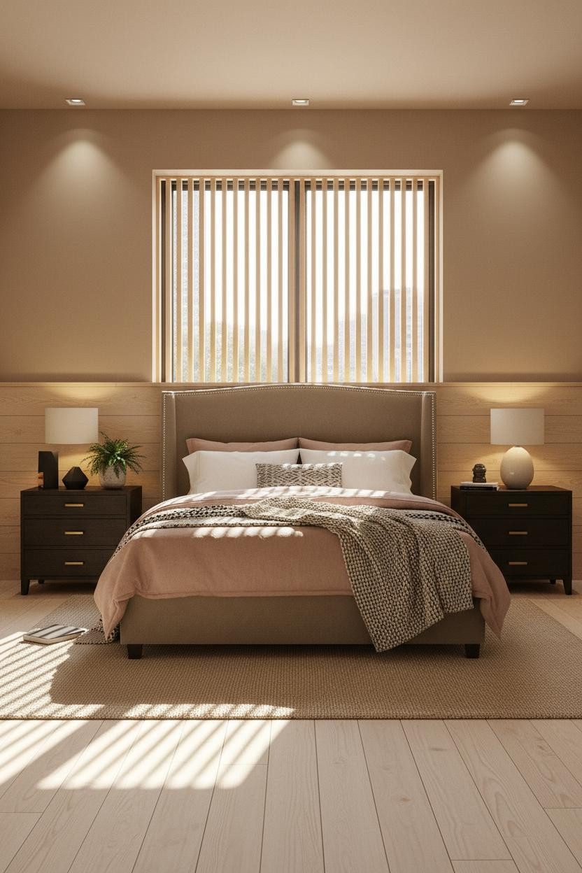 Warm Minimalist Bedroom Japandi Design